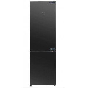 Frigorífico combi Infiniton FGC-228BG, 200 x 59.5 x 63.5 cm, No Frost, clase E, 243 kWh año, 41dB, 351 litros, cajón Fresh zone, Inverter, reversible, cristal negro