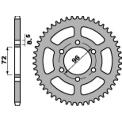 PBR Steel Standard Front Sprocket 813 - 520 813.13.18NC