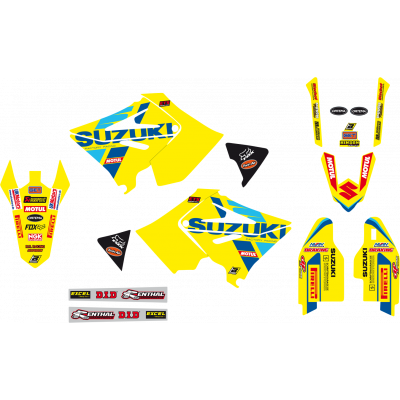 Blackbird Racing Replica Team Suzuki KSRT 2022 Graphics Kit With Seat Cover BLACKBIRD RACING 8321R9