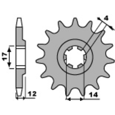 PBR Steel Standard Front Sprocket 2223 - 428 2223.15.18NC