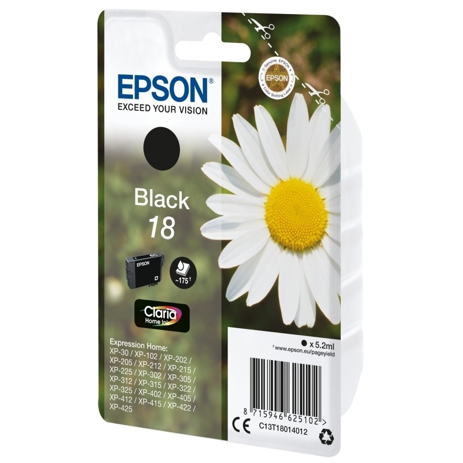 Epson Cartucho T1801 Negro XP225/322/422