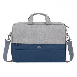 Maletín para portátil Rivacase 7532, Prater, 15.6 pulgadas, gris y azul