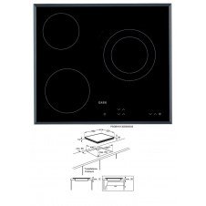 VITROCERAMICA AEG HK623021FB 3F.ZONA 27CM BIS 5700W