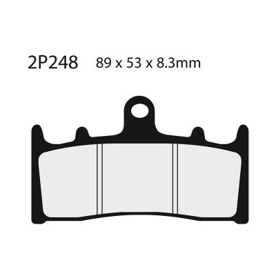 Juego pastillas de freno NISSIN 2P248ST Del. ZX6R 98-02 Jaybrake 2P-248ST