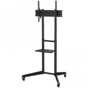 Carro TV con ruedas Aisens FT70TE-211, 37-70 pulgadas, hasta 50 kg, VESA 600 x 400 mm, incl. -12°/+5°, altura ajustable, negro