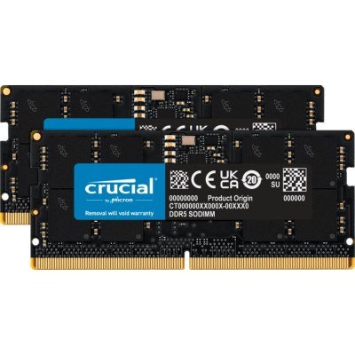 Memoria ram ddr5 32gb 2x16gb crucial - sodimm - 5600 mhz - pc5 44800 - cl46