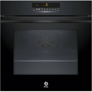 Horno pirolítico Balay 3HB5879N7, 71 litros, 12 funciones, Aqualisis, AirFry, AutoChef 40 recetas, Raíles Flex, Home Connect, clase A+, cristal negro