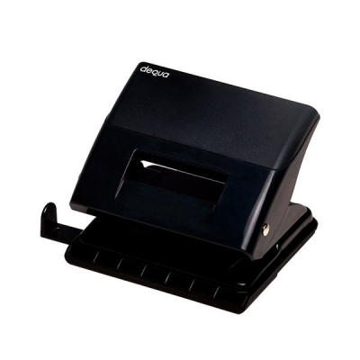 Dequa Taladro - 20 hojas - Punzones 2 x 6 mm - Color negro