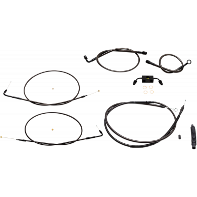 Kit líneas de freno/cables de manillar estándar Midnight trenzados LA CHOPPERS LA-8321KT-13M