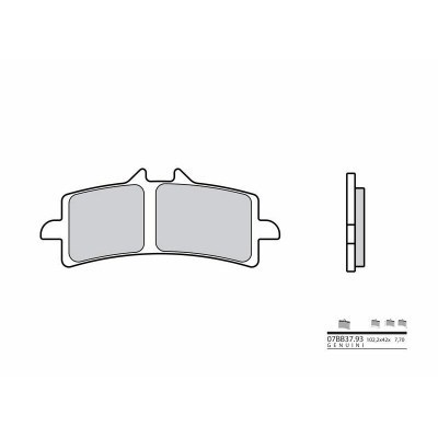 Pastillas de freno sinterizadas Brembo 07BB37SA 07BB37SA