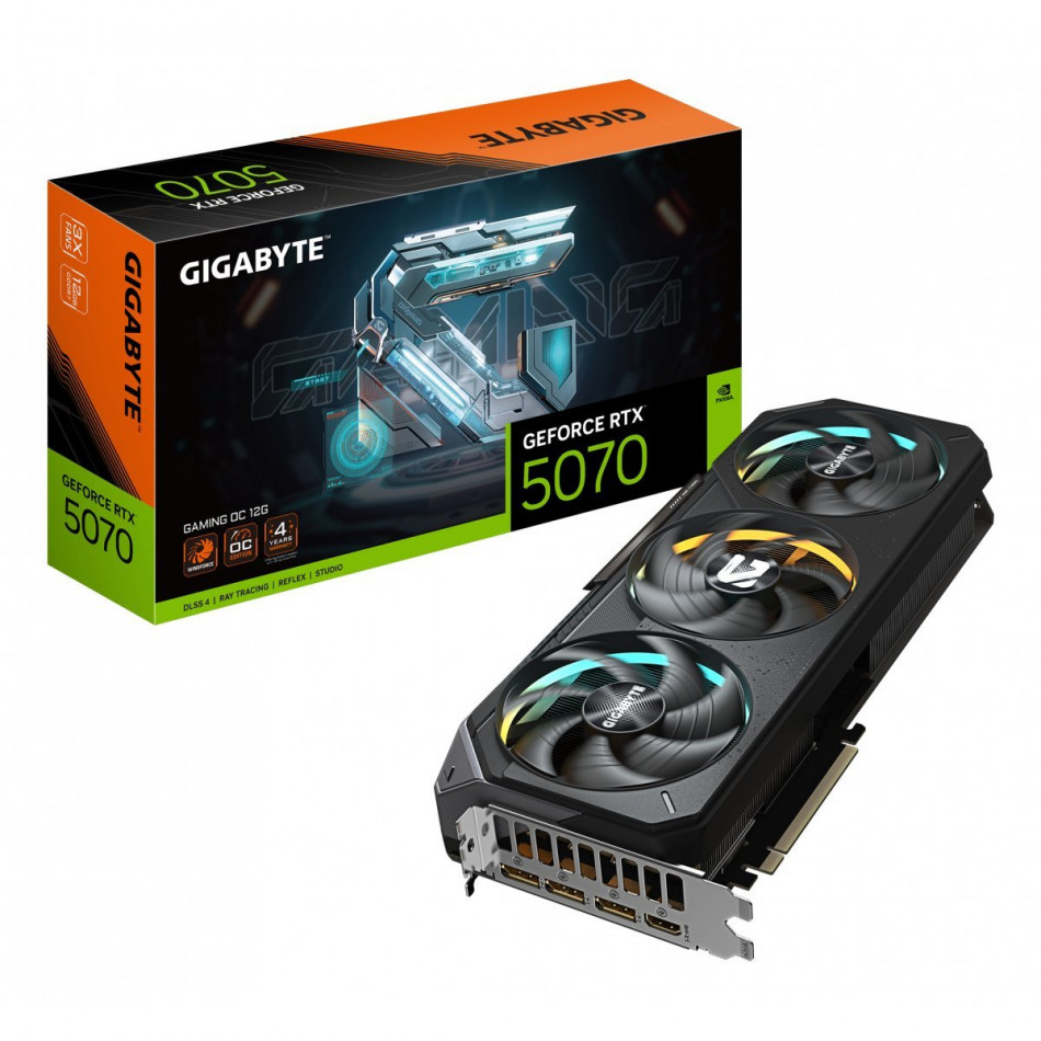 Tarjeta Gráfica Gigabyte GeForce RTX 5070 Gaming OC/ 12GB GDDR7