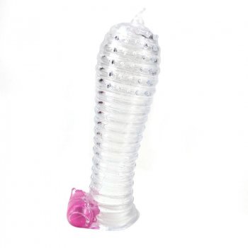 Funda para el Pene con Vibración Transparente