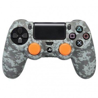Funda Silicona Blade FR-TEC Pixel Black Camo para Mando PS4/ Gris
