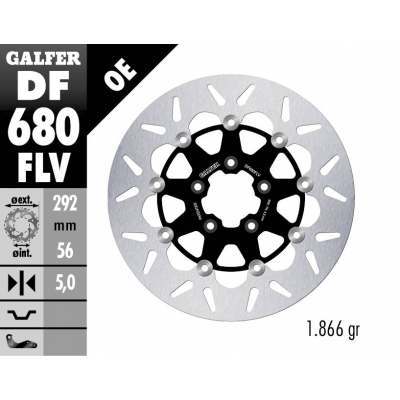 Brake Rotor Floating Round GALFER DF680FLV