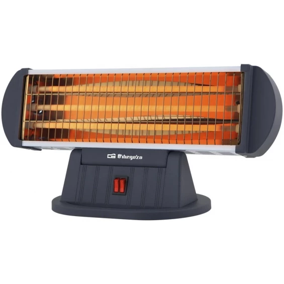 Estufa de cuarzo Orbegozo BP 0204, 1.200 W, 3 potencias, negro