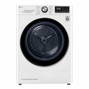 Secadora con bomba de calor LG RC80V9AV2W, 8kg, clase A+++-10%, display, Wifi, blanco