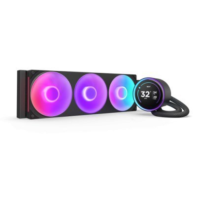 NZXT Kraken Elite 360 RGB Procesador Sistema de refrigeración líquida todo en uno 12 cm Negro 1 pieza(s)