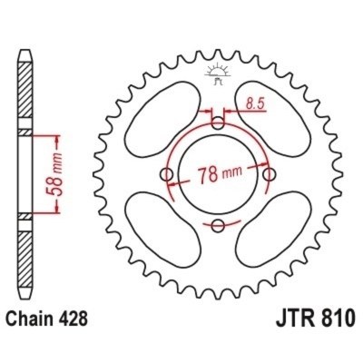 Corona JT 810 acero 46 dientes JTR810.46