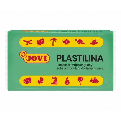 Jovi Caja de 30 Pastillas de Plastilina 50gr - Muy Moldeable - No Se Seca - sin Gluten - Inocua - Color Verde