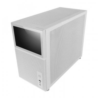 CAJA MICROATX GAMING MARS GAMING MC-LCD BLANCA CON PANTALLA IPS 8 MINI HDMI VENTANA LATERAL CRISTAL