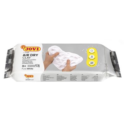 Jovi Air Dry Pasta para Modelar 1000gr - Endurecible al Aire - Tacto Fresco - Facil de Moldear - Multi-Superficie - Secado en 24H - Acabado Fino - Color Blanco