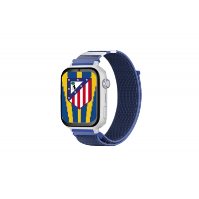 Savefamily Reloj Inteligente Infantil Savewatch Plus Edicion Atletico de Madrid con GPS y Llamada - Correa Tela Azul