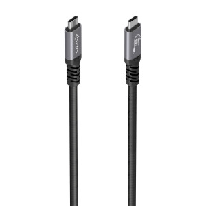 AISENS - CABLE USB 3.2 GEN1 ALUMINIO 5GBPS 4K@60HZ 3A 60W E-MARK, TIPO USB-C/M-USB-C/M, NEGRO, 10M