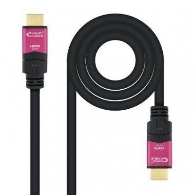 Cable HDMI Nanocable 10.15.3725/ HDMI Macho - HDMI Macho/ 25m/ Negro