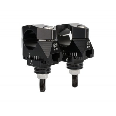 Alzas de manillar ajustables Gilles Tooling, negro 2DGT-02-13-B