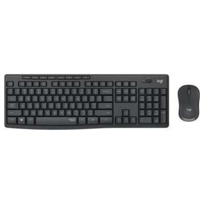 Logitech MK295 Silent - Juego de teclado y ratón - inalámbrico - 2.4 GHz - portugués - grafito
