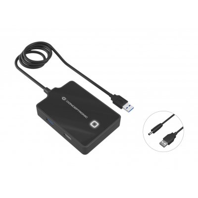 HUBBIES10B base para portátil y replicador de puertos USB 3.2 Gen 1 (3.1 Gen 1) Type-A Negro