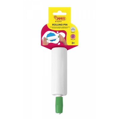 Jovi Rodillo para Modelaje - Ideal para Plastilina, Soft Dough y Pasta de Modelar - Practico y Versatil - Color Blanco/Verde