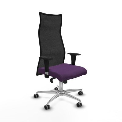 Albacete malla sincro malla negra bali morado brazos 1D base aluminio ruedas 65mm engomadas