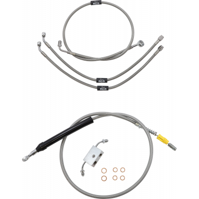 Kit líneas de freno/cables de manillar trenzados inoxidable estándar LA CHOPPERS LA-8157KT-19