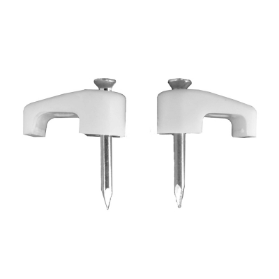 Grapa blanca para cable manguera plana 2x0,5mm n°03 (caja 100 unid.)