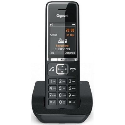 GIGASET WIRELESS PHONE COMFORT 550 BLACK CHROME (S30852-H3001-D204)