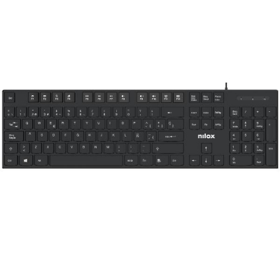 TECLADO CON CABLE, NEGRO, ESPAÑOL