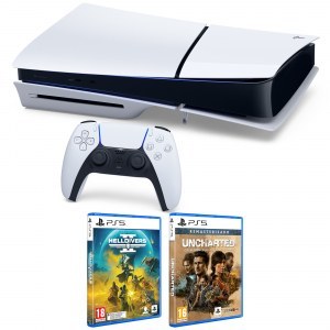 Consola Sony PS5 Chasis D + Helldivers 2 + Uncharted