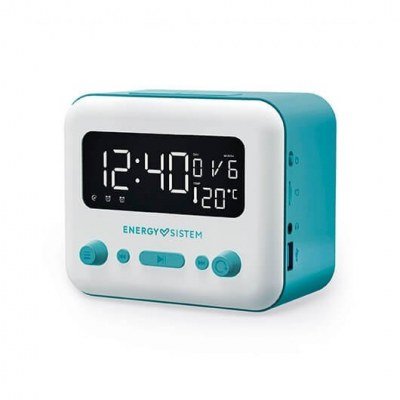 Radio despertador energy sistem clock speaker bluetooth 2 azul alarma dual - 5w - bluetooth 5.0 - aux - out