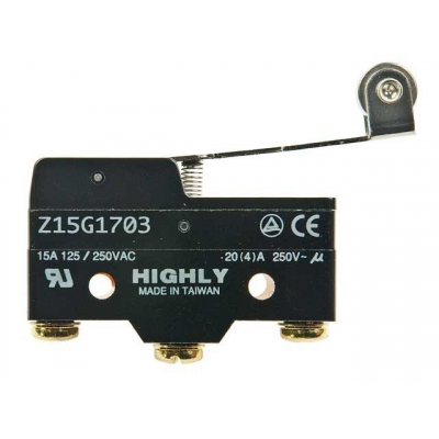 Microrruptor Palanca + Rueda 48,5mm 20A/250Vac