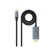 Nanocable 10.15.5022 adaptador de cable de vídeo 2 m USB Tipo C DisplayPort Negro