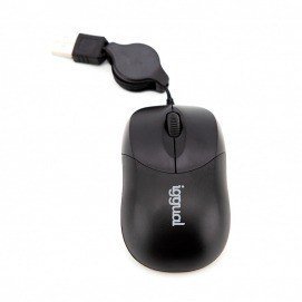 Iggual Ratón retráctil COM-BASIC-800DPI negro