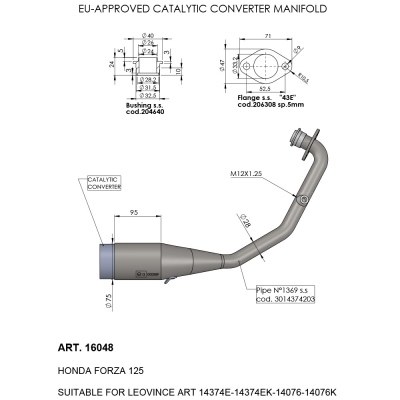 Catalytic Converter LEOVINCE 16048