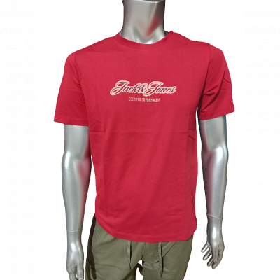 Camiseta JACK & JONES JORCATSKILLS BALLON TEE SS CN FST 12297893 Rojo Rojo