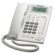 Panasonic KX-TS880EXW Teléfono Fijo con Pantalla y Altavoz Blanco