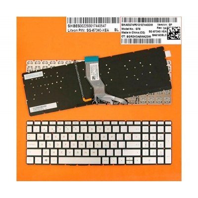Teclado compatible para portátil HP Pavilion 15-CD / Retroiluminado / Negro