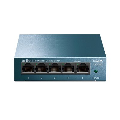 Switch 5 puertos 10 - 100 - 1000 tp - link azul claro