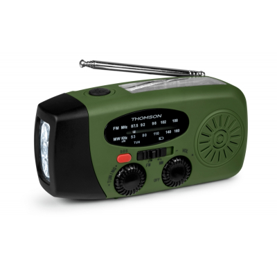 Thomson RT260 Radio - Linterna de Emergencia - Funcion Powerbank - Color Verde