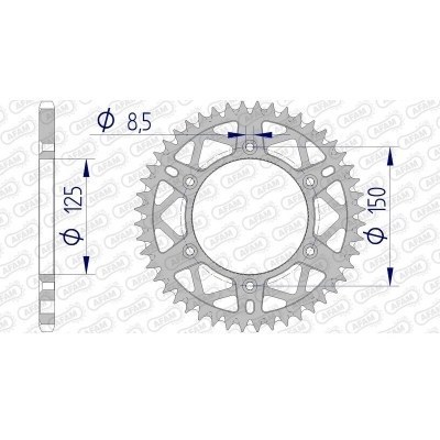 Corona AFAM aluminio ultraligera autolimpiable 72304 - Paso 520 72304+51