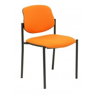 Silla fija Styl bali naranja chasis negro